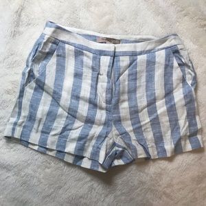 Forever 21 Stripe Linen Shorts